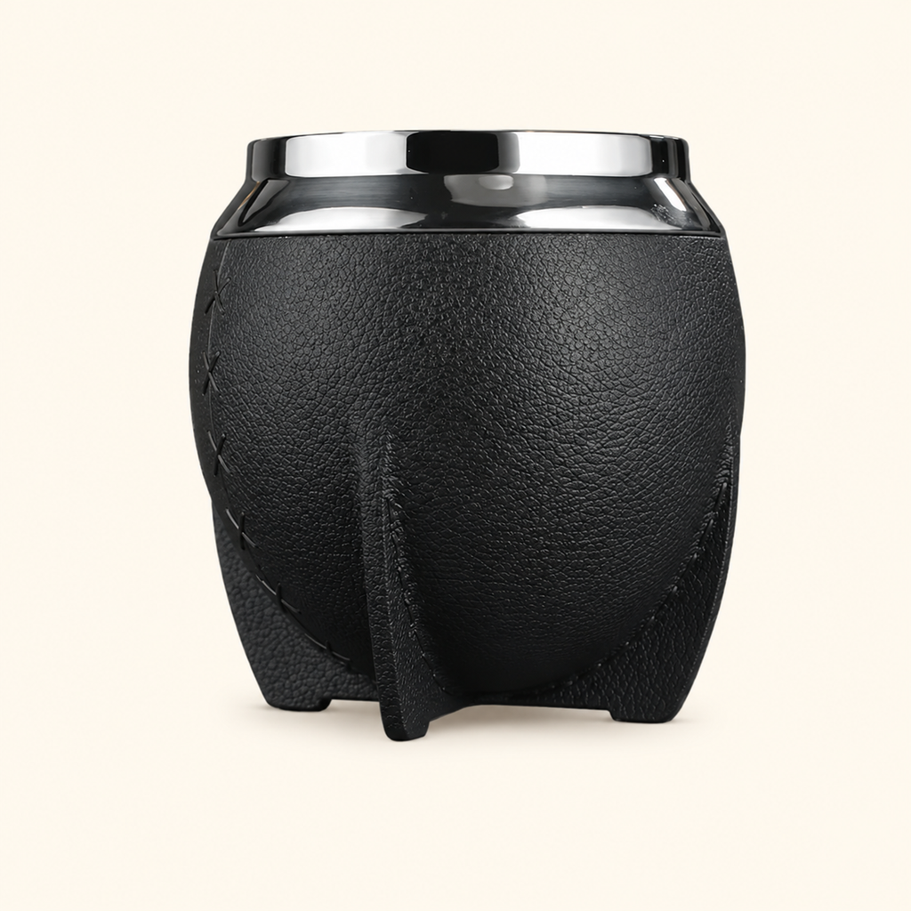 Calebasse noir en acier inoxydable